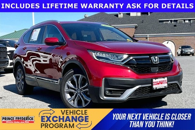 2022 Honda CR-V AWD Touring in Radiant Red Metallic — front three-quarter view
