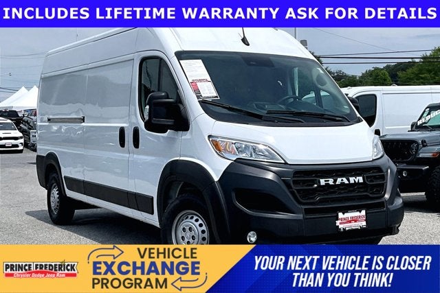 2024 RAM ProMaster 2500 Cargo Van Tradesman High Roof 159' WB w/Pass Seat in Bright White Clearcoat — front three-quarter view