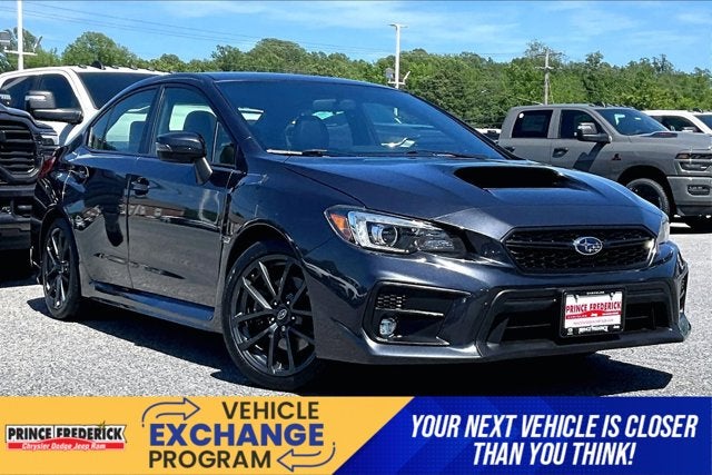 2019 Subaru WRX Limited in Dark Gray Metallic — front three-quarter view