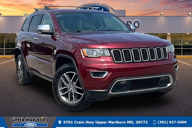 2018 Jeep Grand Cherokee Limited in Velvet Red Pearlcoat — front three-quarter view