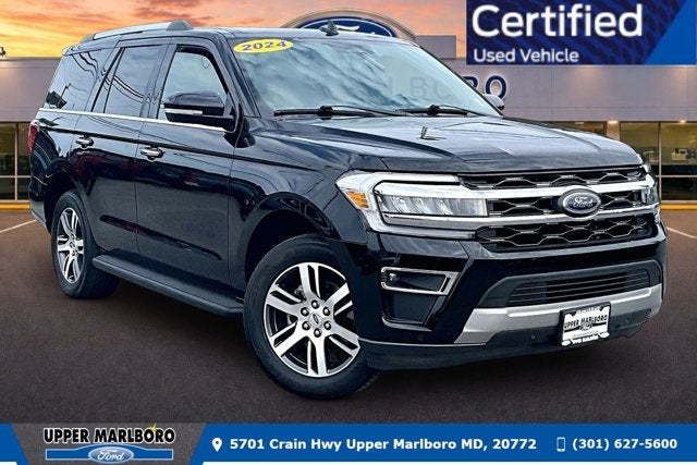 2024 Ford Expedition Limited in Agate Black Metallic — front three-quarter view