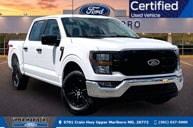 2023 Ford F-150 XLT in Oxford White — front three-quarter view
