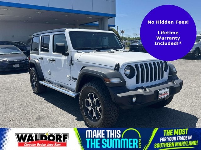 2022 Jeep Wrangler Unlimited Sport S 4x4 in Bright White Clearcoat — front three-quarter view