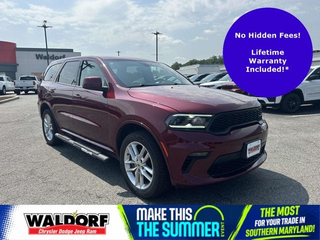 2022 Dodge Durango GT AWD in Octane Red Pearlcoat — front three-quarter view