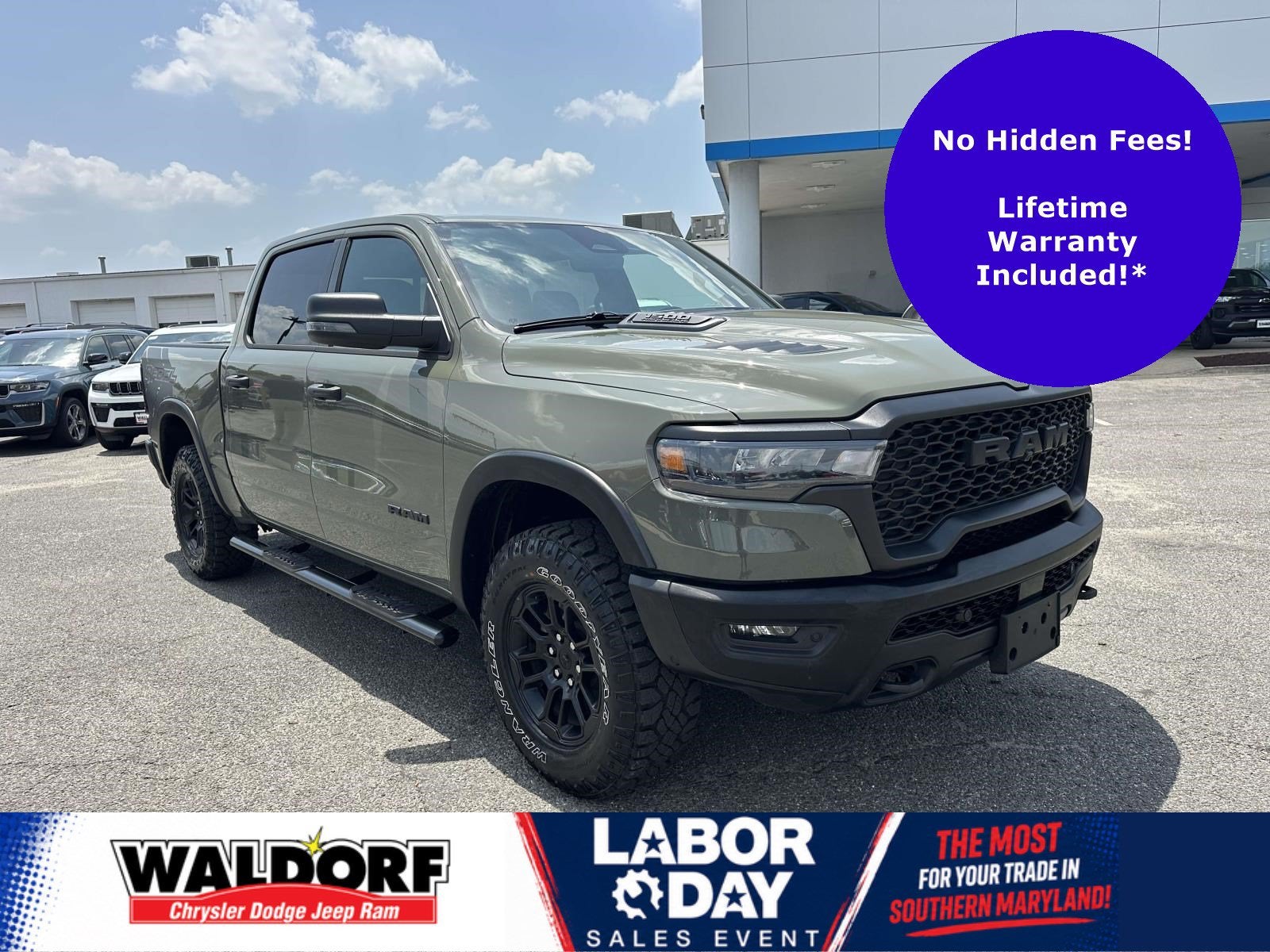 2026 RAM 1500 Rebel Crew Cab 4x4 5'7' Box in Canyon Lake — front three-quarter view