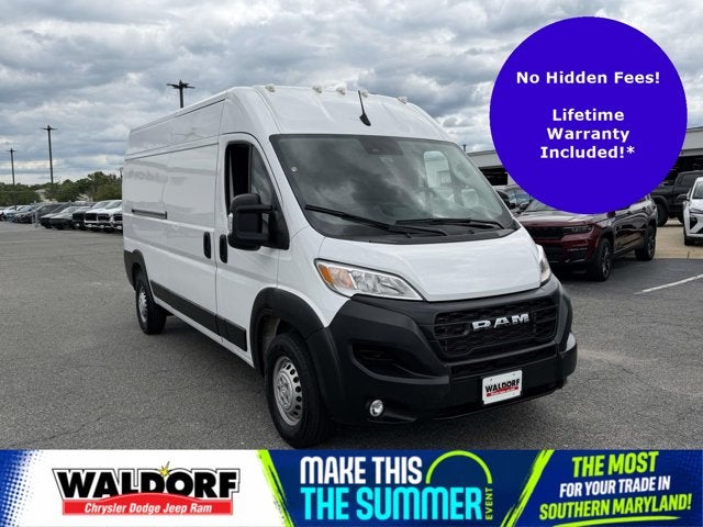 2024 RAM ProMaster 2500 Cargo Van Tradesman High Roof 159' WB w/Pass Seat in Bright White Clearcoat — front three-quarter view