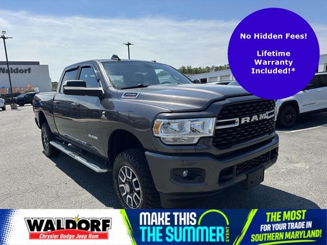 2022 RAM 2500 Big Horn Crew Cab 4x4 6'4' Box in Granite Crystal Metallic Clearcoat — front three-quarter view