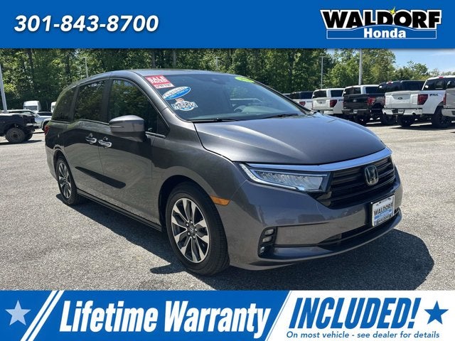 2024 Honda Odyssey EX-L in Modern Steel Metallic — front three-quarter view