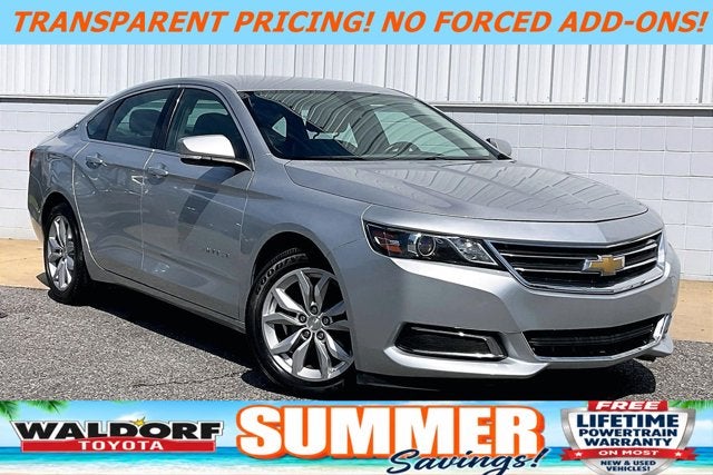 2016 Chevrolet Impala LT in Silver Ice Metallic — front three-quarter view