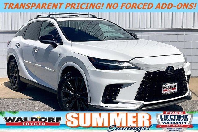 2023 Lexus RX RX 350 F SPORT Handling in Ultra White — front three-quarter view