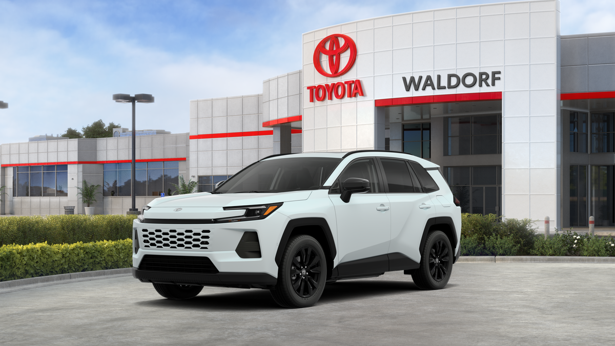 2026 Toyota RAV4 XLE Premium in Wind Chill Pearl — front three-quarter view