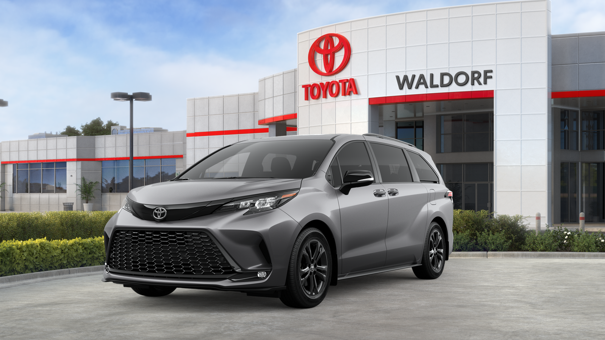 2026 Toyota Sienna XSE in Heavy Metal — front three-quarter view