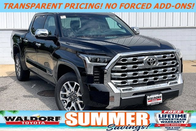 2026 Toyota Tundra 1794 Edition in Midnight Black Metallic — front three-quarter view