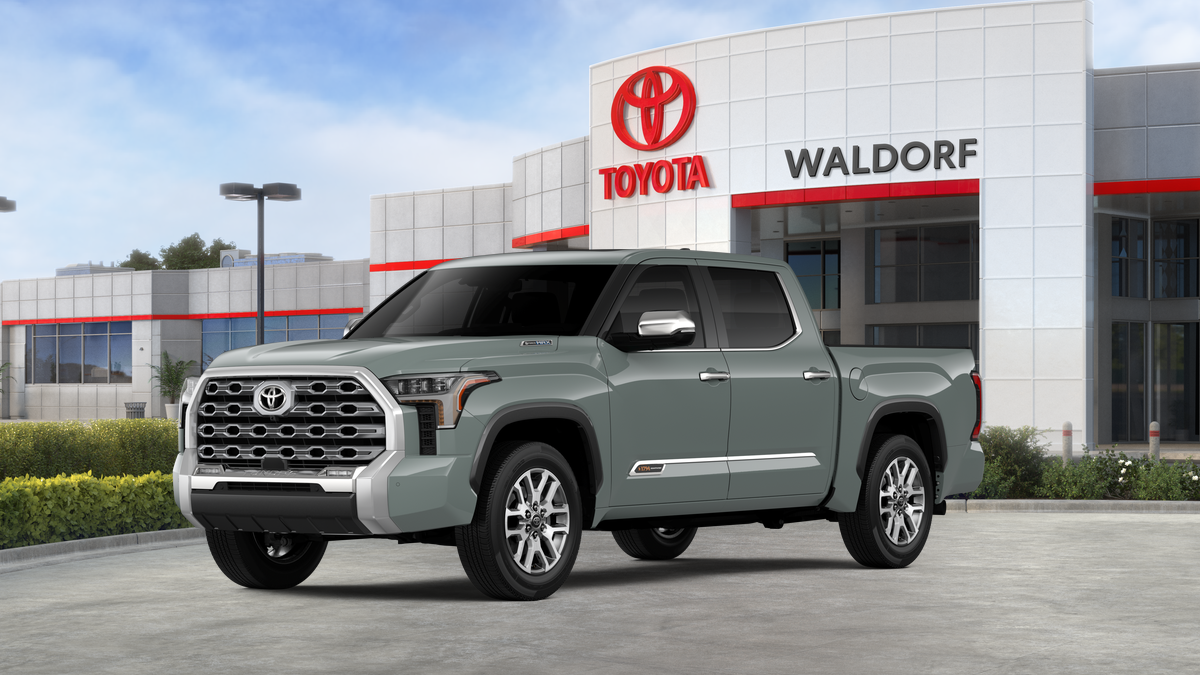 2026 Toyota Tundra i-FORCE MAX 1794 Edition i-FORCE MAX in Lunar Rock — front three-quarter view