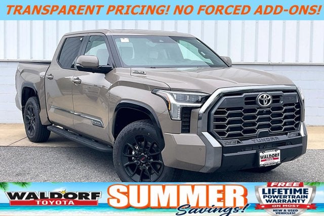 2026 Toyota Tundra i-FORCE MAX Platinum i-FORCE MAX in Mudbath — front three-quarter view