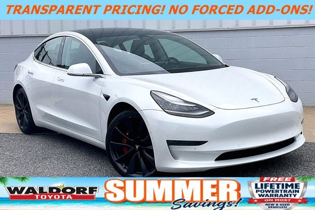 2020 Tesla Model 3 Performance in Not Available — front three-quarter view