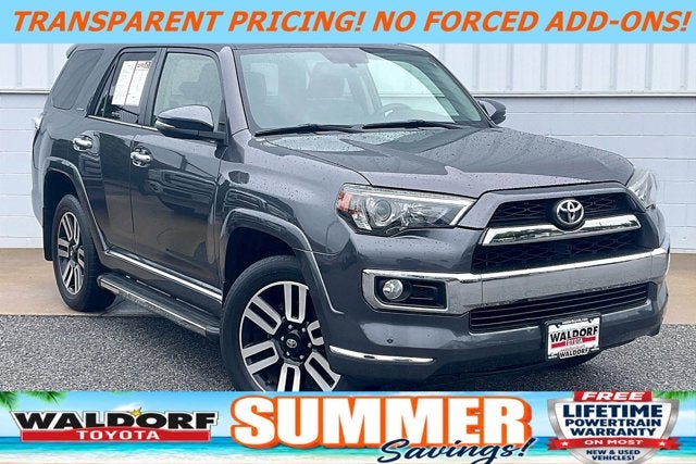 2018 Toyota 4RUNNER Limited in Magnetic Gray Met. — front three-quarter view
