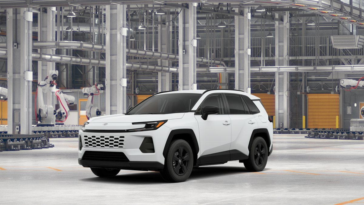 2026 Toyota RAV4 LE in Meteor Shower — front three-quarter view