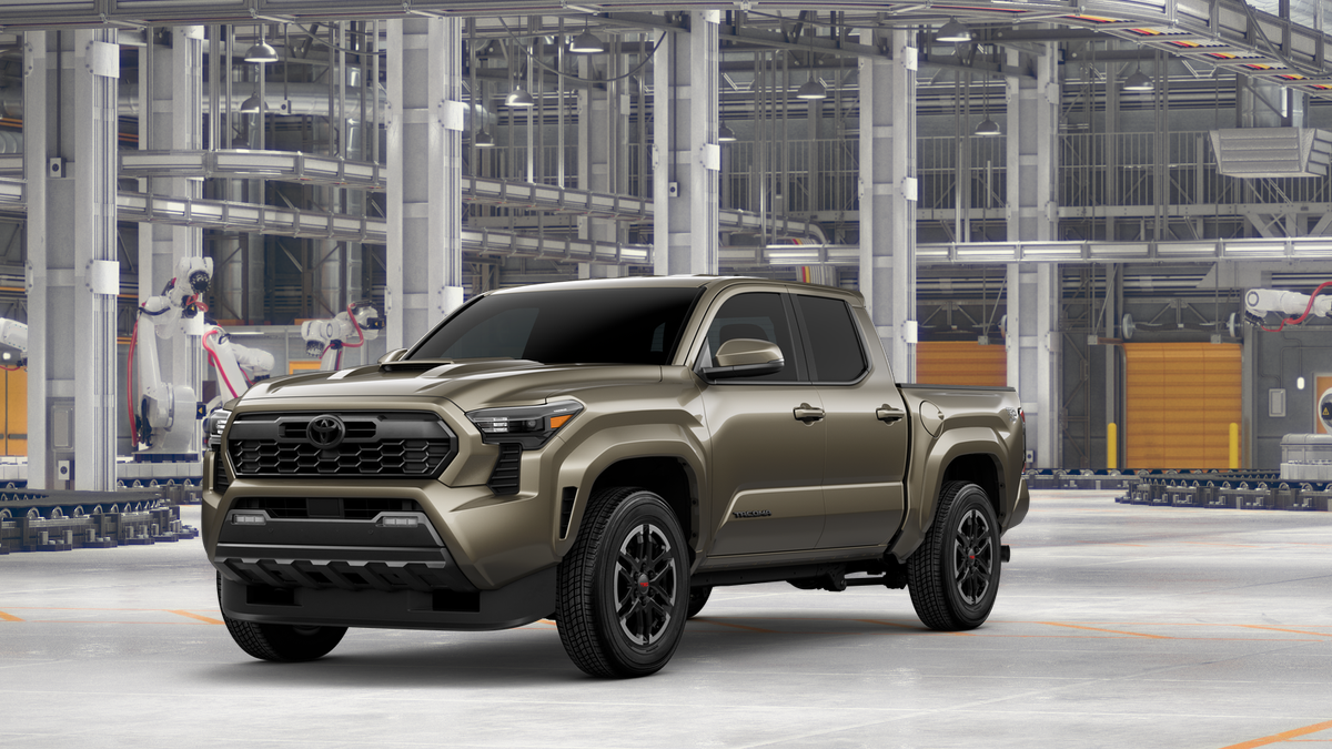 2026 Toyota Tacoma TRD Sport in Bronze Oxide — front three-quarter view