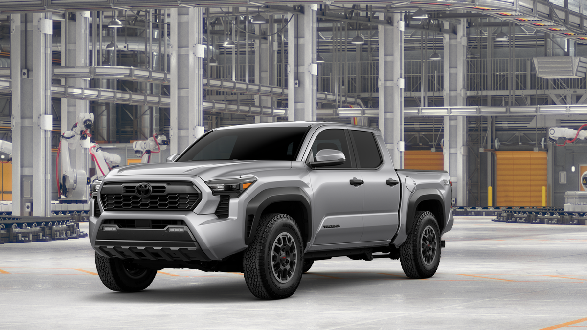 2026 Toyota Tacoma TRD Off-Road in Celestial Silver Metallic — front three-quarter view