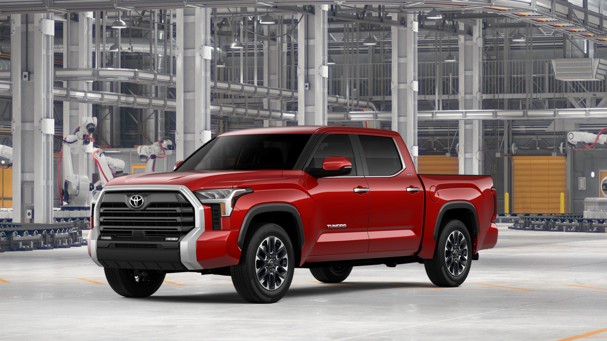 2026 Toyota Tundra Limited in Supersonic Red — front three-quarter view