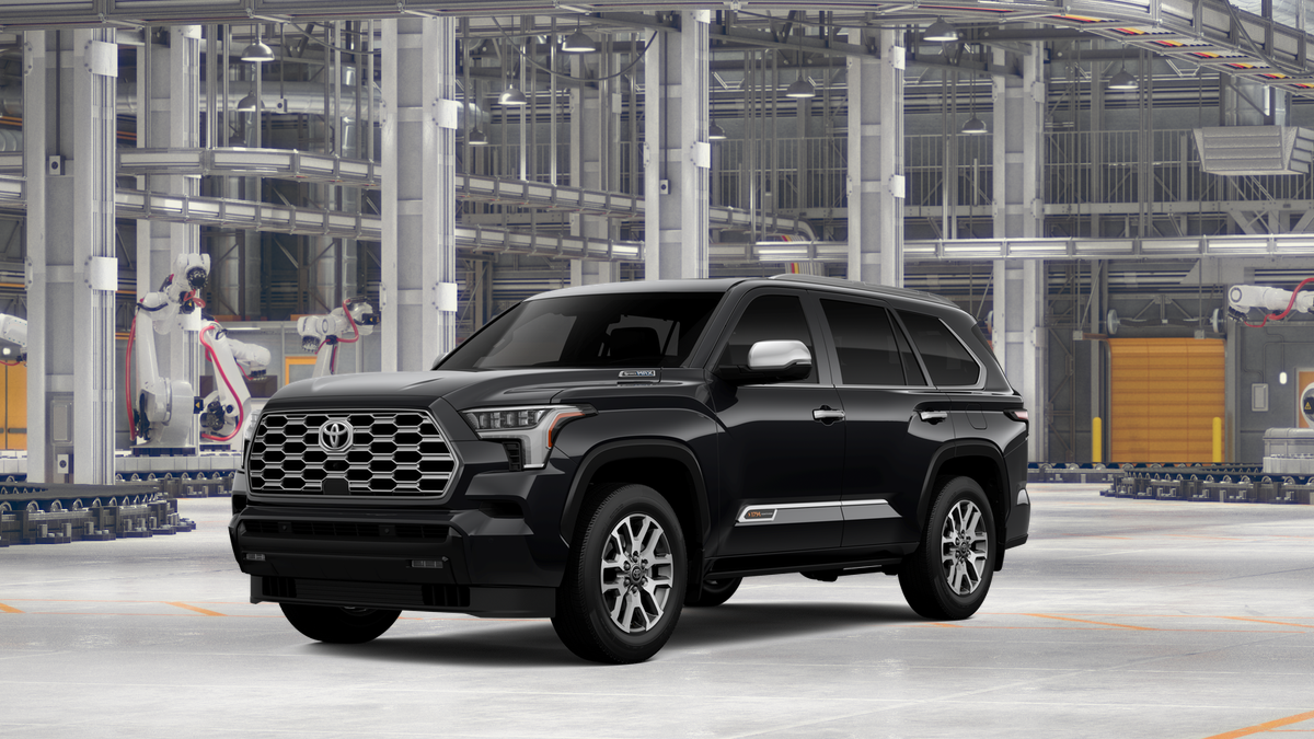 2026 Toyota Sequoia 1794 Edition in Midnight Black Metallic — front three-quarter view