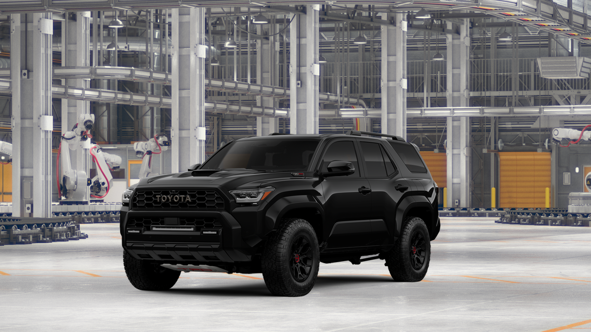 2026 Toyota 4Runner i-FORCE MAX TRD Pro in Black — front three-quarter view