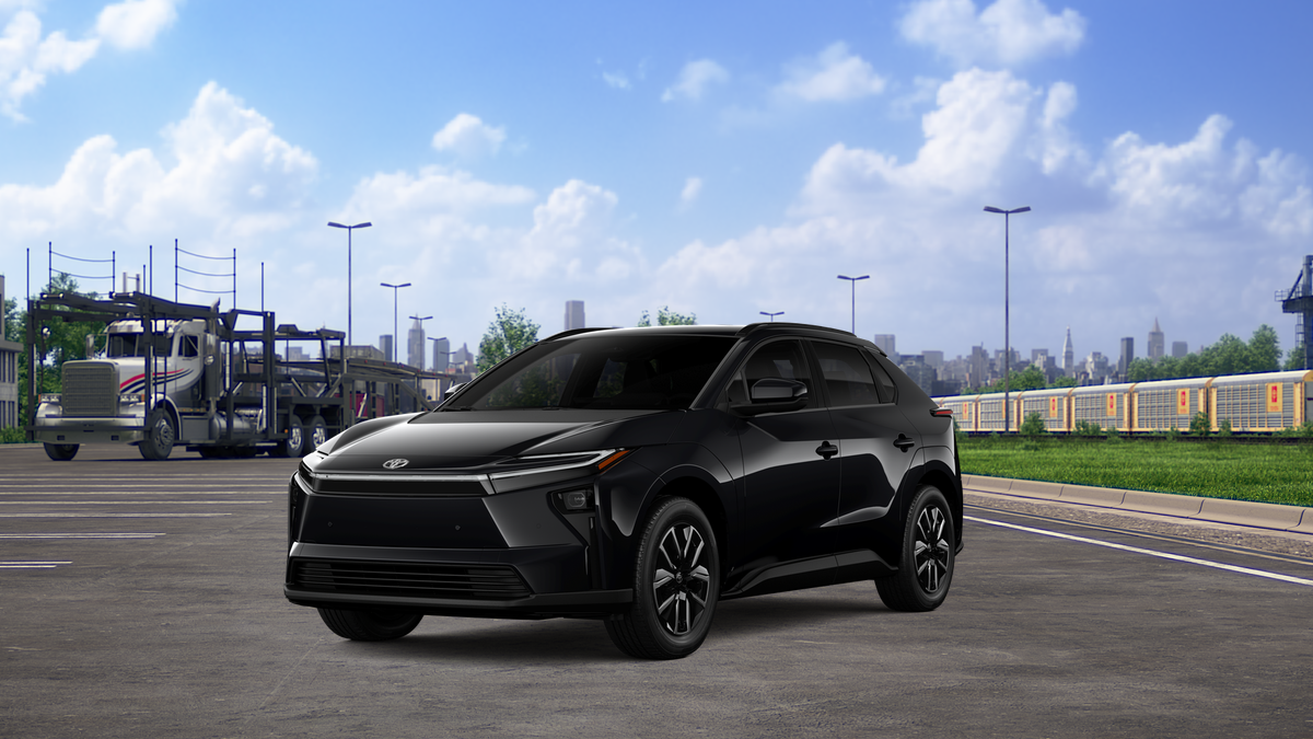 2026 Toyota bZ XLE in Midnight Black Metallic — front three-quarter view